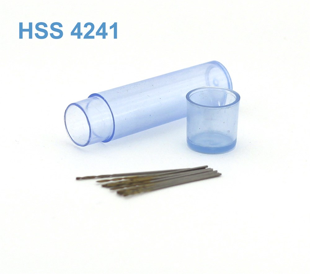 Мини-сверло HSS 4241 титановое покрытие d 0,46-0,51 мм 10 шт. - 42255