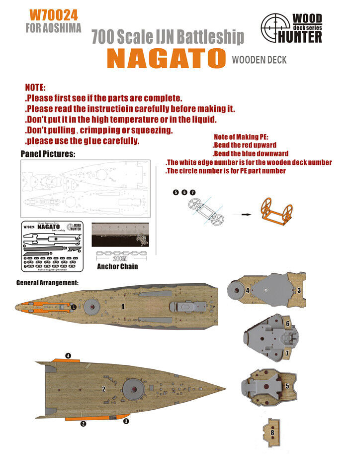 1:700 WWII IJN Battleship Nagato - W70024