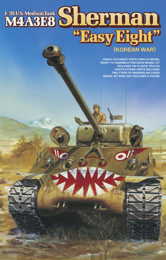 1:35 Сборная модель M4A3E8 Sherman 'Easy Eight' U.S. Medium Tank (Korean War) - 35-023