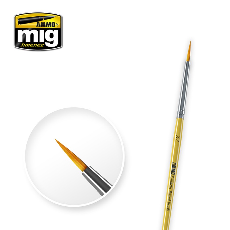 2/0 SYNTETIC ROUND BRUSH - A.MIG-8612