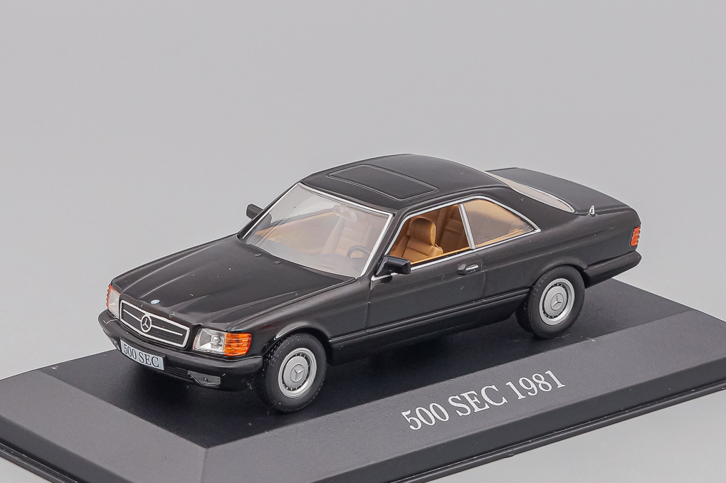 1:43 MERCEDES-BENZ 500 SEC (1981), Mercedes-Benz Offizielle Modell-Sammlung 33, black - MB033