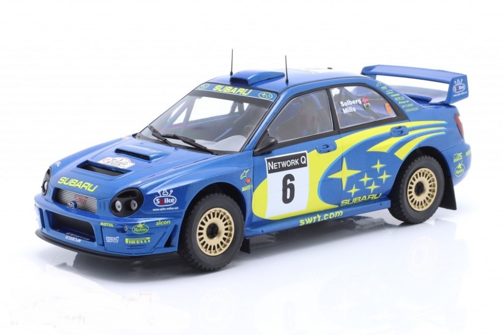 1:24 SUBARU Impreza S7 Wrc '01 N6 Rally Great Britain (2001) P.Solberg - P.Mills, Blue Yellow - 24RAL026B