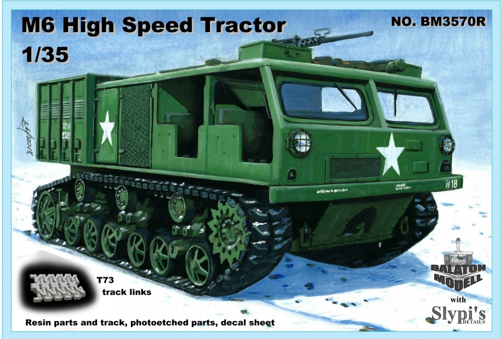 1:35 Сборная модель M6 High speed tractor w. resin track (ww2) - BM3570R