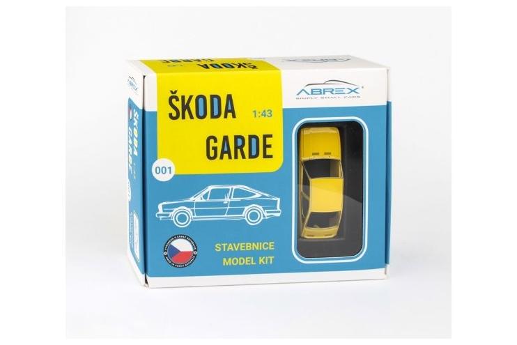 1:43 Сборная модель SKODA Garde STAVEBNICE 1982 Žlutá Sluneční - 722GKKIT