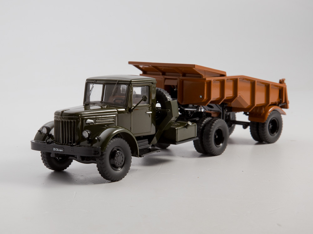 1:43 Минский-200В с полуприцепом Минский-5232В, хаки / оранжевый - SSM7019
