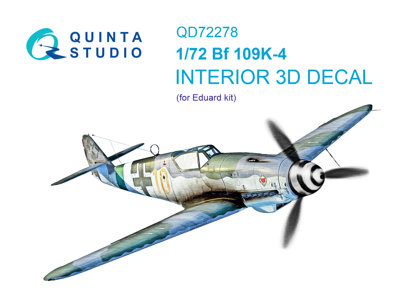 1:72 3D Декаль интерьера кабины Bf 109K-4 (Eduard) - QD72278