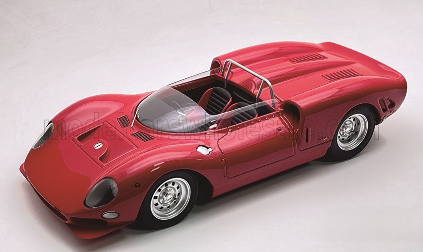 1:18 FERRARI 365 P2 4.4L V12 Spider Press Version (1965), red - TM18-422A