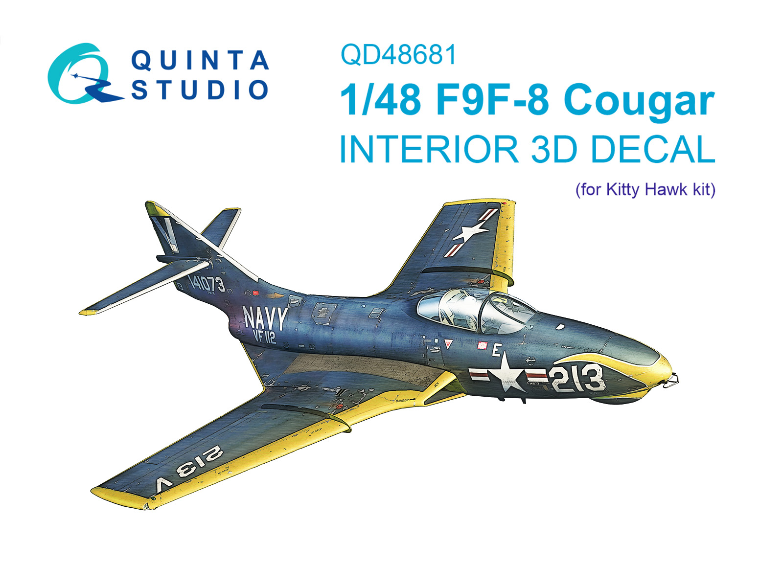1:48 3D Декаль интерьера кабины F9F-8 Cougar (Kitty Hawk) - QD48681