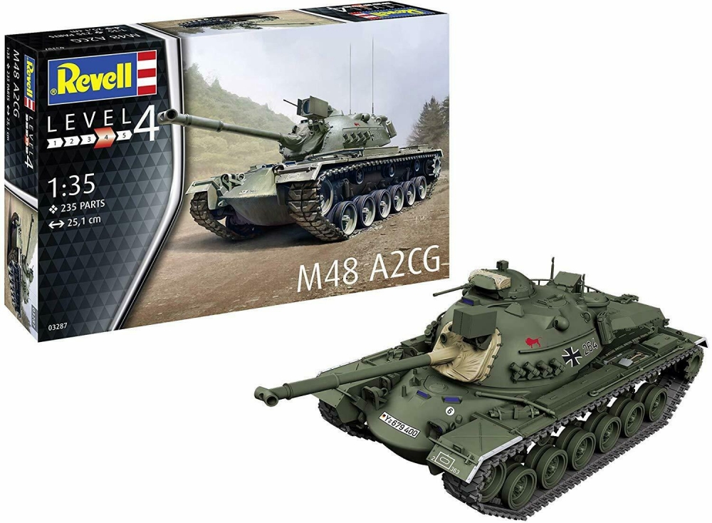 1:35 Сборная модель Танк M48 A2CG - 03287