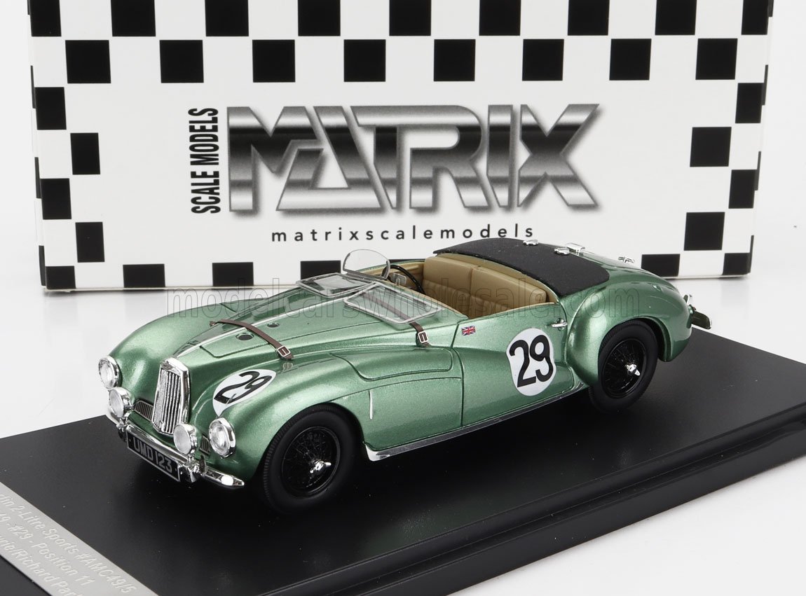 1:43 ASTON MARTIN 2-litre Sports Db1 Spider Team Robert Lawrie N 29 24h Le Mans (1949) Robert Lawrie - Richard Parker, Green Met - MXR50108-011