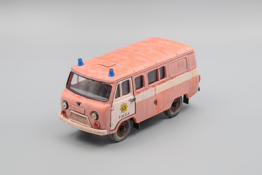 1:43 УАЗ-39099 пожарный, Valga (Эстония), со следами эксплуатации - RG058