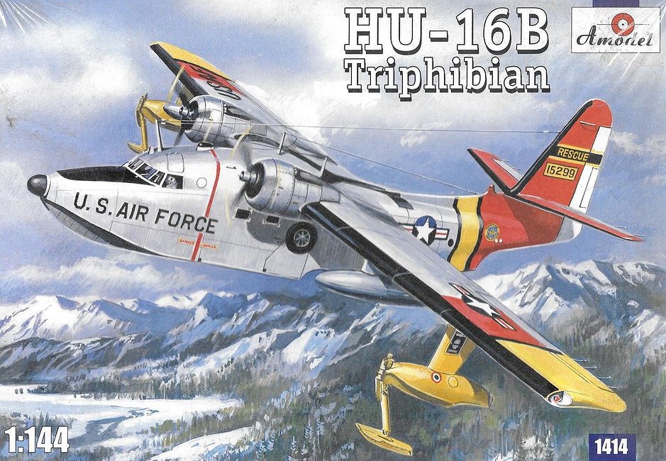1:144 Сборная модель Американский самолет-амфибия Grumman HU-16B Triphibian - 1414