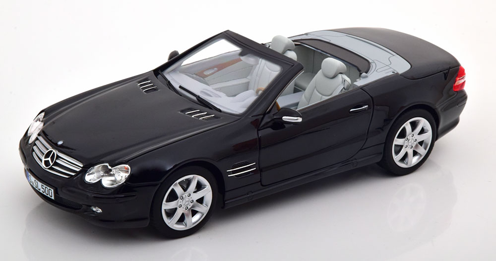 1:18 MERCEDES-BENZ SL 500 R230 Convertible (2003), black - 183840