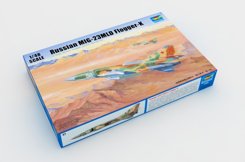 1:48 Сборная модель Советский истребитель-бомбардировщик МиГ-23МЛД - 02856