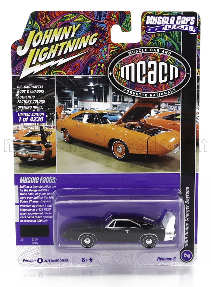 1:64 DODGE Charger Daytona Coupe (1969), Black - JLSP288B-JLMC031