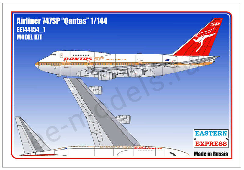 1:144 Сборная модель Авиалайнер 747SP RR QANTAS old - 144154-1