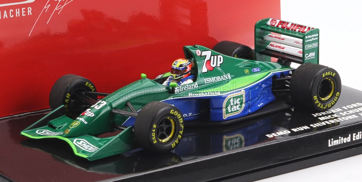 1:43 BENETTON F1 B194 Ford Mild Seven (car Of Michael Schumacher (1994) World Champion) Demonstration Run Silverstone Gp (2021) Mick Schumacher, Blue Green - 510219133