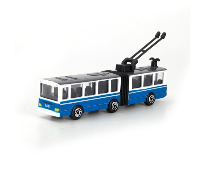 Троллейбус с резинкой, 12см - SB-15-34-T12