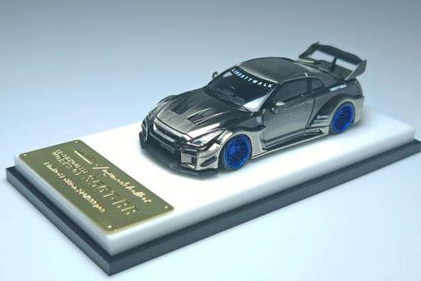 1:64 NISSAN LB GTR GT, Black chrome Brushed - C640005O