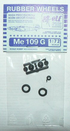 1:72 Колеса резиновые  Немецкий истребитель Messerschmitt Bf.109 G - 7218