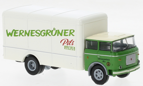 1:87 SKODA Liaz 706 фургон Wernesgrüner (1970), зеленый с белым - 71859