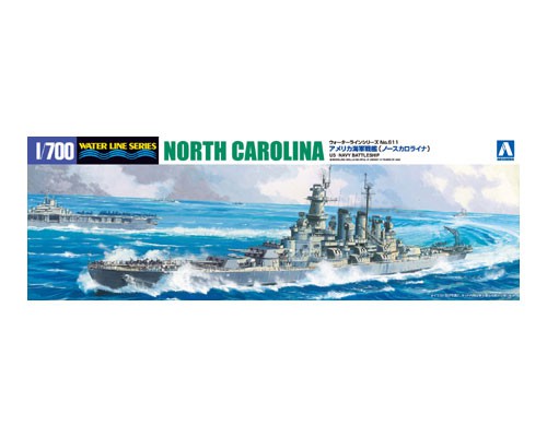 1:700 Сборная модель US NAVY BATTLESHIP NORTH CAROLINA - 04600