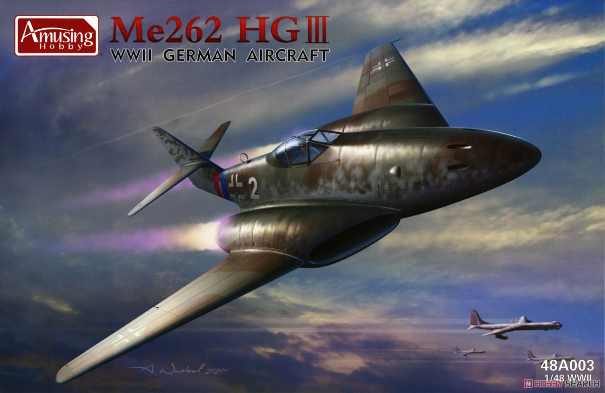 1:48 Сборная модель немецкий истребитель Messerschmitt Me.262 HGII