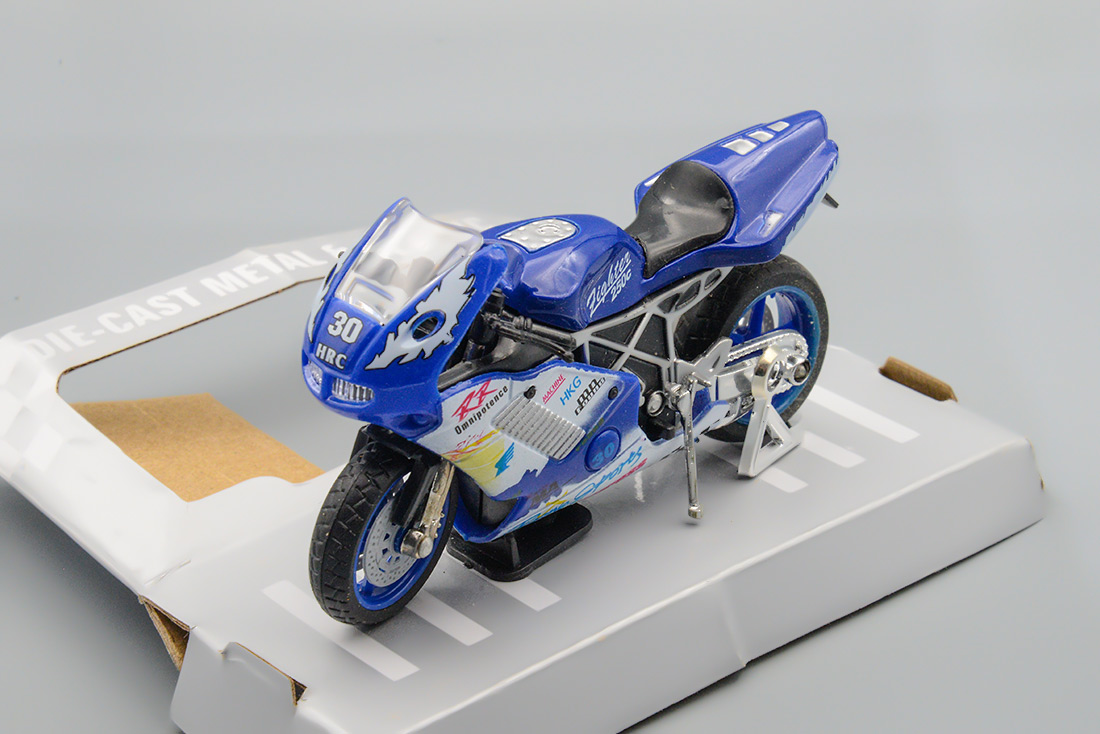 1:18 Мотоцикл супербайк синий/белый - HX830/2