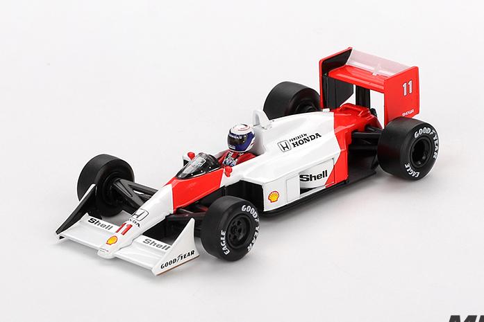 1:64 McLAREN MP4/4 #11 Alain Prost Japanese Grand Prix 2nd Place (1988), white / red - MGT01123BL