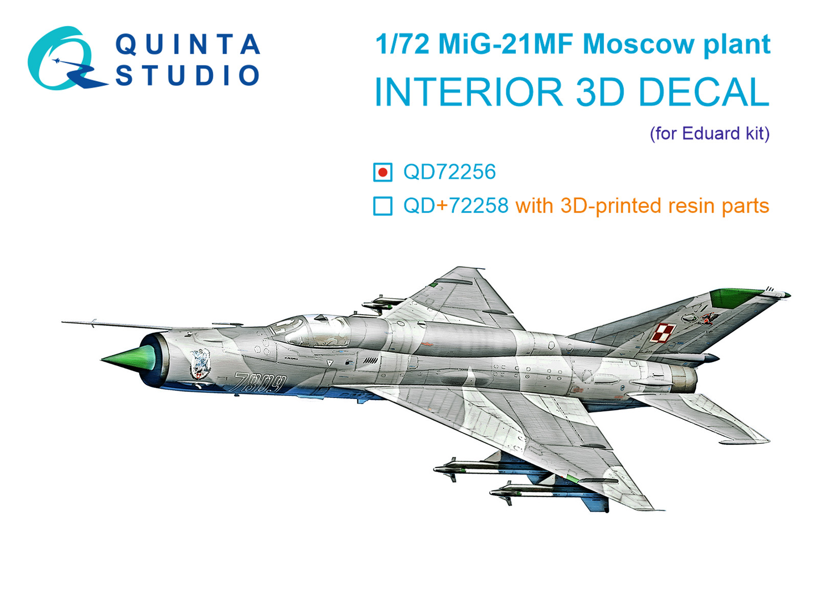 1:72 3D Декаль интерьера кабины MiGG-21МФ (Московского завода) (Eduard) - QD72256