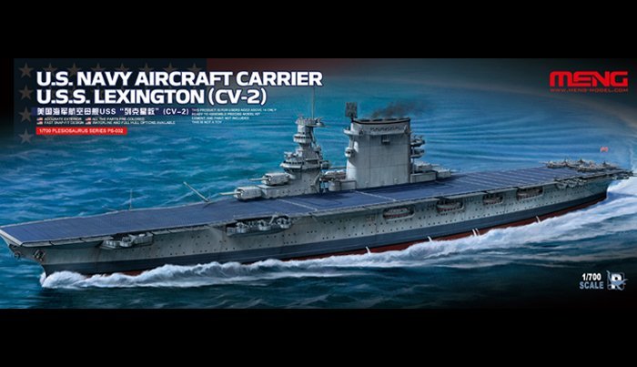 1:700 Сборная модель Американский авианосец Lexington (CV-2) - PS-002