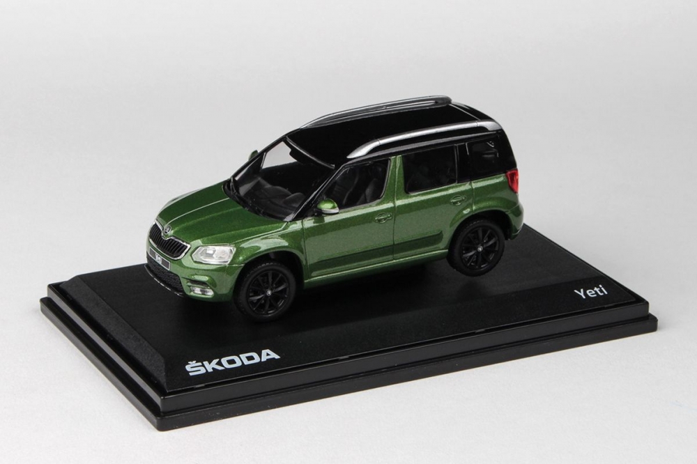 1:43 SKODA Yeti FL 2013 Zelená Cosmic Metalíza - 031QK-b