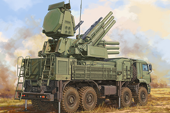 1:35 Сборная модель ЗРК Russian 72V6E4 Combat Unit of 96K6 Pantsir-S1 ADMGS(w/RLM SOC S-band Radar) - 01061