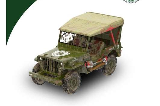 1:64 Willys MB Jeep, Zombie Tribute with Gravestone Accessory *Halloween Monster Edition* (1940), green - 30565A
