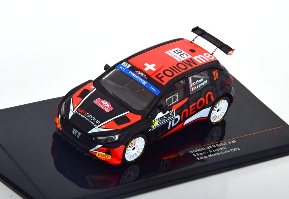 1:43 HYUNDAI i20 N Rally2 No 38  Rally Monte Carlo, Burri/Levratti (2023) - RAM891