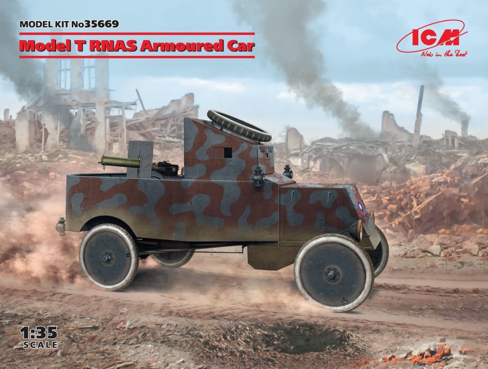 1:35 Сборная модель Бронеавтомобиль Model T RNAS - 35669