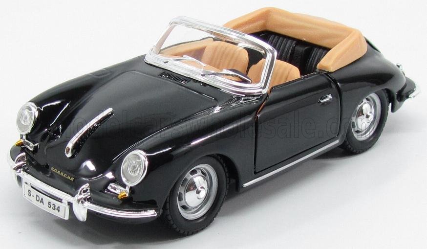 1:24 PORSCHE 356b Cabriolet (1961), Black - 22078BK