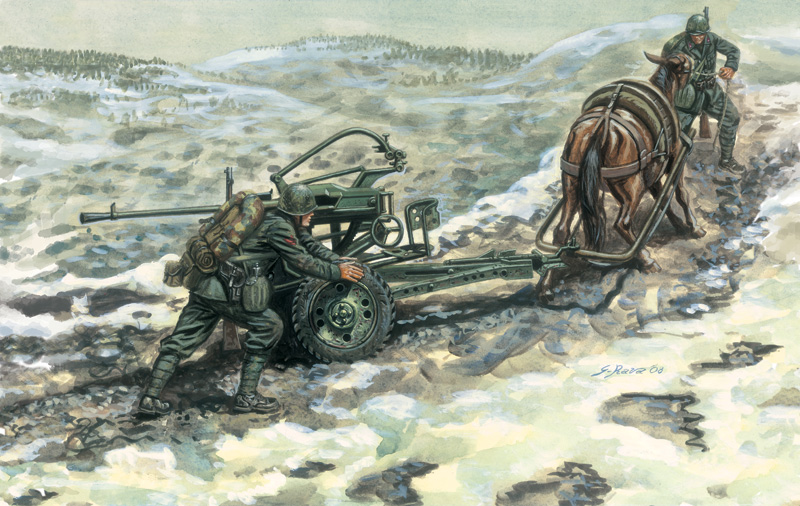 1:35 Сборная модель Horse Drawn Breda 20/65 W/SERVANTS - 6464