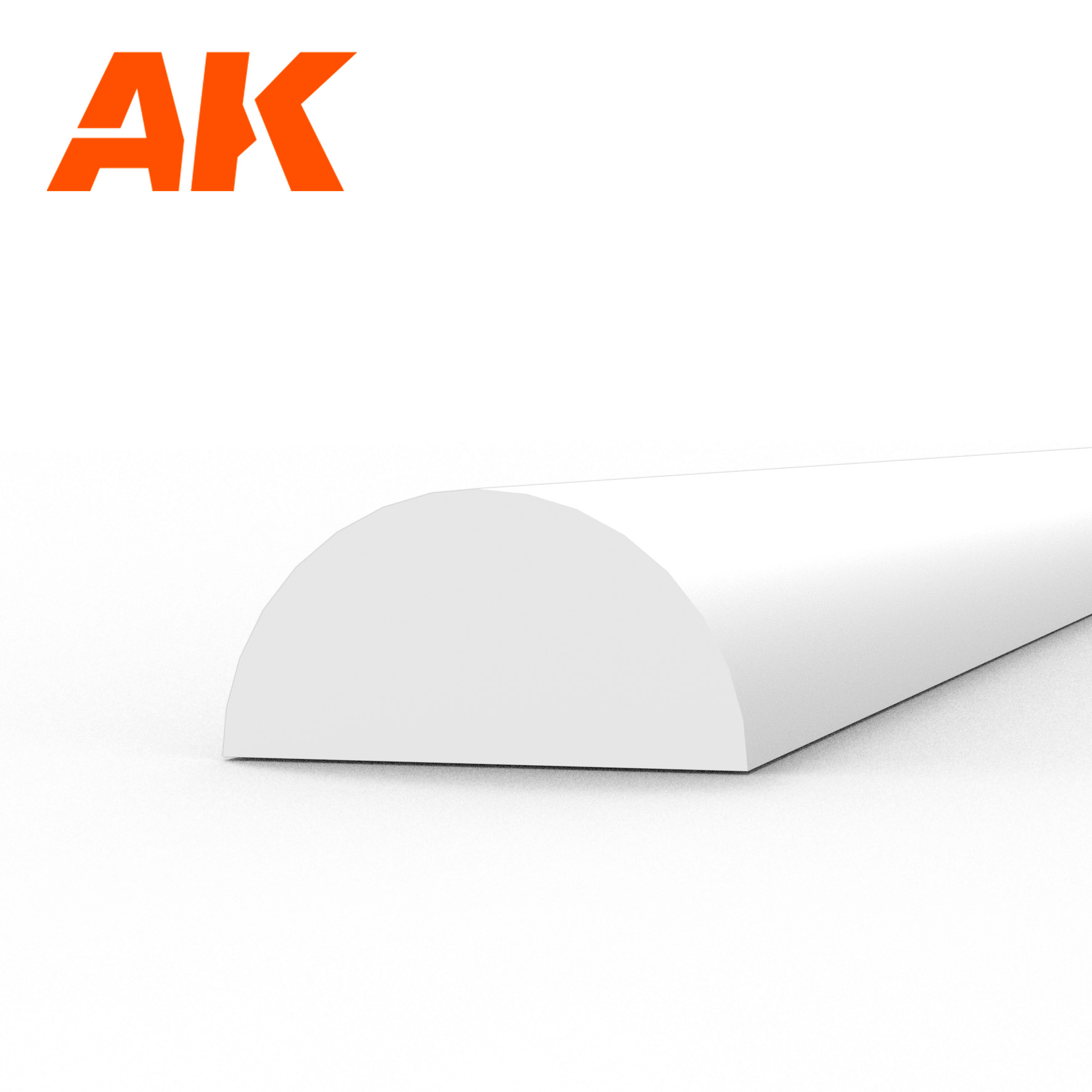 Half cane 4.00 x 350mm - STYRENE STRIP - AK6554