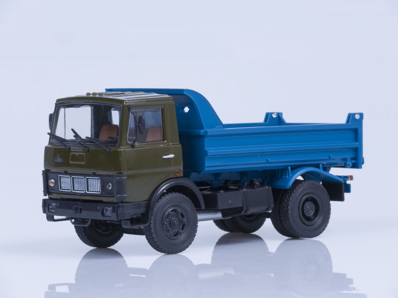 1:43 Минский 5551 самосвал ранняя кабина (1988), хаки-синий - 100503.хс
