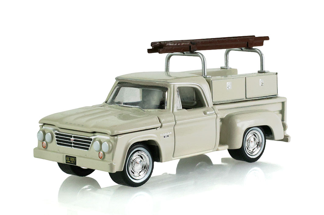 1:64 DODGE D-100 with Ladder Rack, *Blue Collar Collection Series 15*, sand dune white 1963 - 35320A