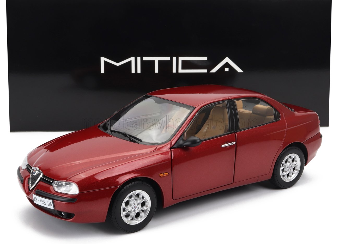 1:18 ALFA ROMEO 156 2.5 V6 24v (1997) – Beige Interior, Rosso Proteo Met Red - 200052-D