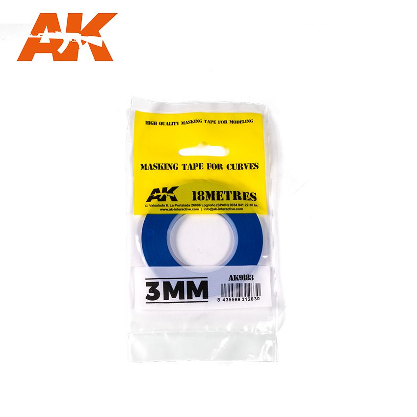 Blue masking Tape for curves 3 mm - AK9183