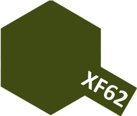 XF-62 Olive Drab (краска акриловая, темно-оливковый (Land-Lease USA) матовый), 10мл. - 81762