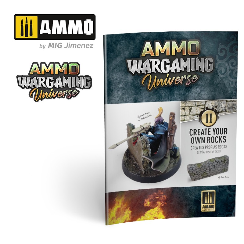 AMMO WARGAMING UNIVERSE Книга 11 – Создай свои собственные камни (английский, испанский, польский) / Book 11 – Create your own Rocks - AMIG6930