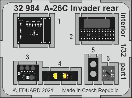 1:32 Фототравление для A-26C Invader хвостовой интерьер - 32984