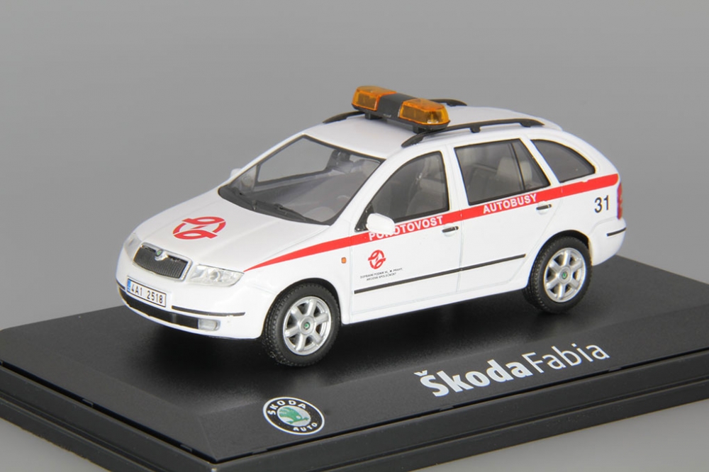 1:43 SKODA Fabia Combi 'DP Praha Pohotovost Autobusy', white - 004XM