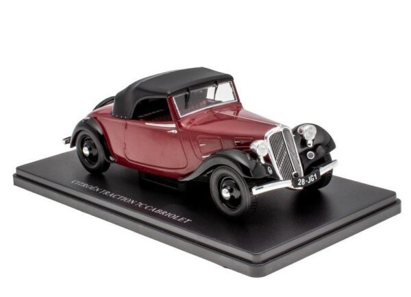 1:24 CITROEN Traction 7C Cabriolet 1934 Black / Maroon - CIT029