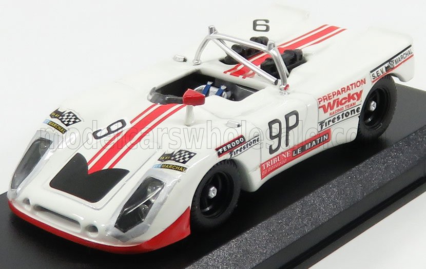 1:43 PORSCHE 908/02 Flunder №9 P 10th 1000km Nurburgring (1971) Wicky - Cabral, White - 9726