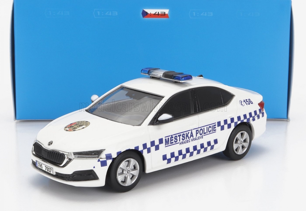 1:43 SKODA Octavia Iv Mestska Policie (2020), White Blue - 143ABX-036XB02